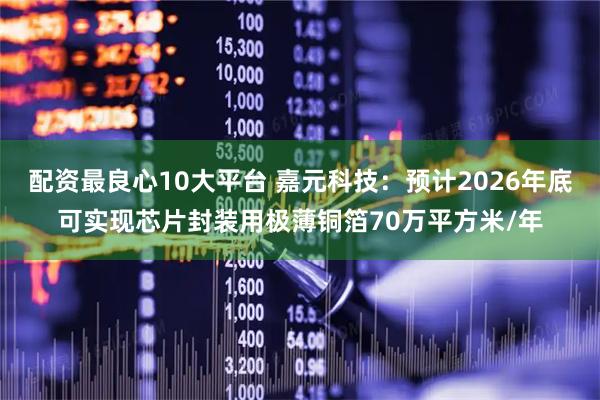 配资最良心10大平台 嘉元科技：预计2026年底可实现芯片封装用极薄铜箔70万平方米/年
