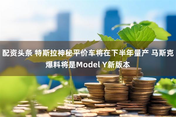 配资头条 特斯拉神秘平价车将在下半年量产 马斯克爆料将是Model Y新版本